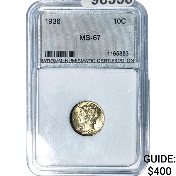 1938 Mercury Silver Dime NNC MS67