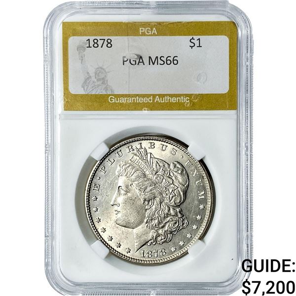 1878 Morgan Silver Dollar PGA MS66