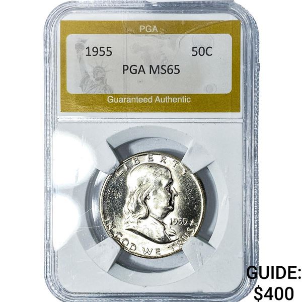 1955 Franklin Half Dollar PGA MS65
