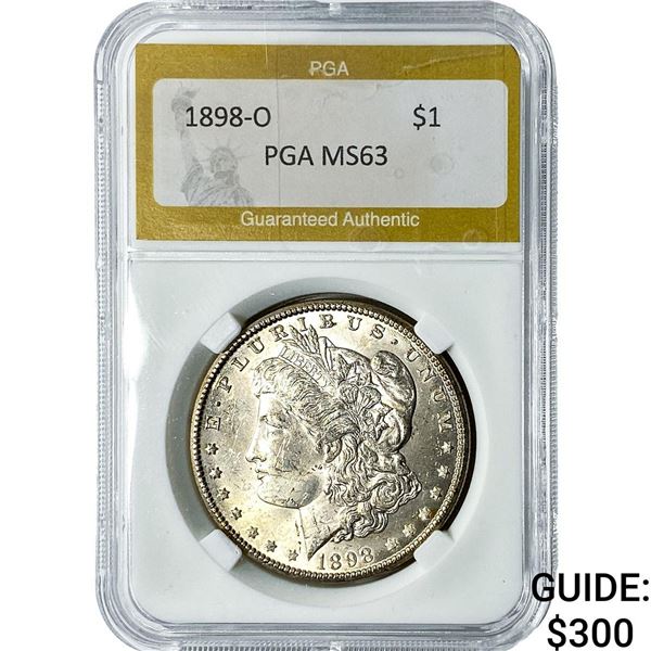 1898-O Morgan Silver Dollar PGA MS63