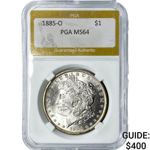 1885-O Morgan Silver Dollar PGA MS64