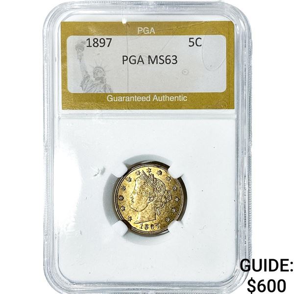 1897 Liberty Victory Nickel PGA MS63