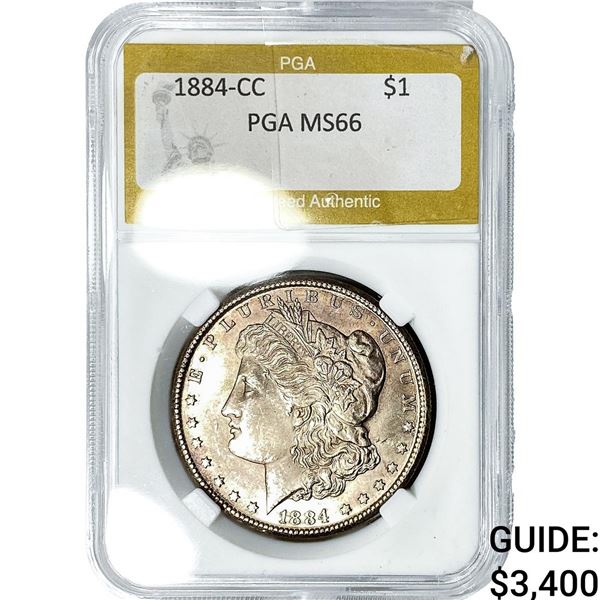 1884-CC Morgan Silver Dollar PGA MS66
