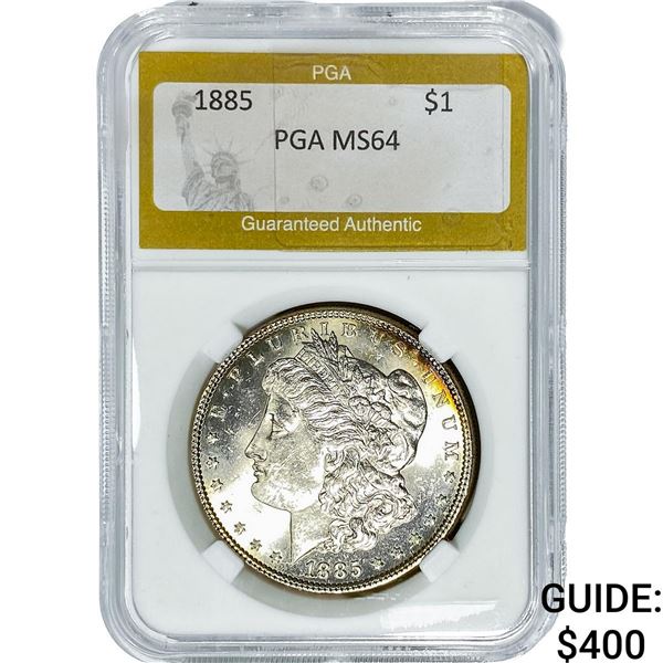 1885 Morgan Silver Dollar PGA MS64