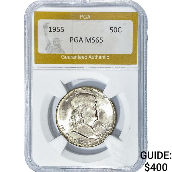 1955 Franklin Half Dollar PGA MS65
