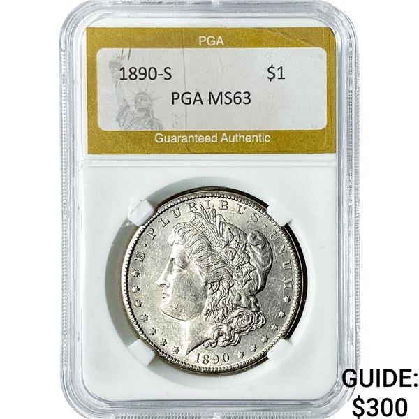 1880-S Morgan Silver Dollar PGA MS63