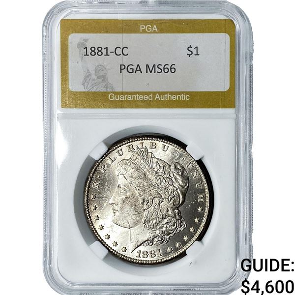 1881-CC Morgan Silver Dollar PGA MS66