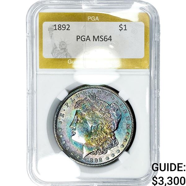 1892 Morgan Silver Dollar PGA MS64