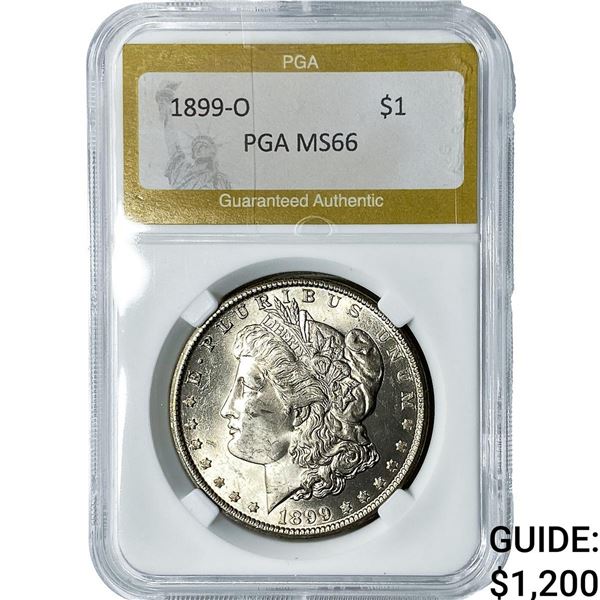 1899-O Morgan Silver Dollar PGA MS66