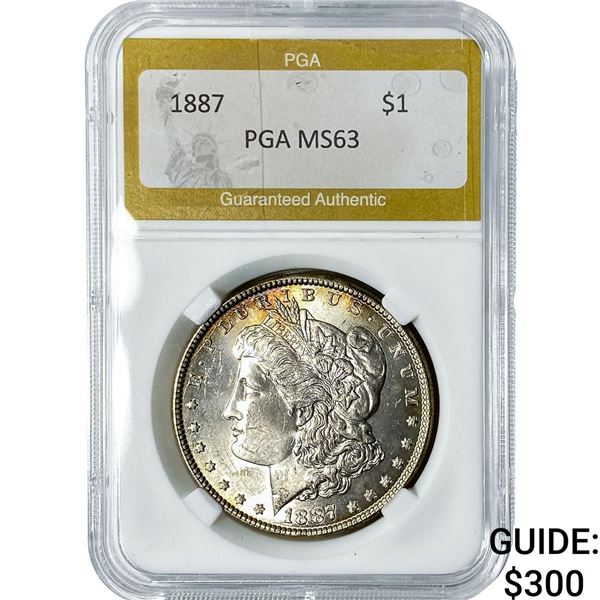1887 Morgan Silver Dollar PGA MS63