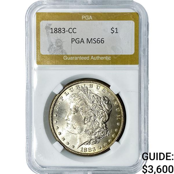 1883-CC Morgan Silver Dollar PGA MS66
