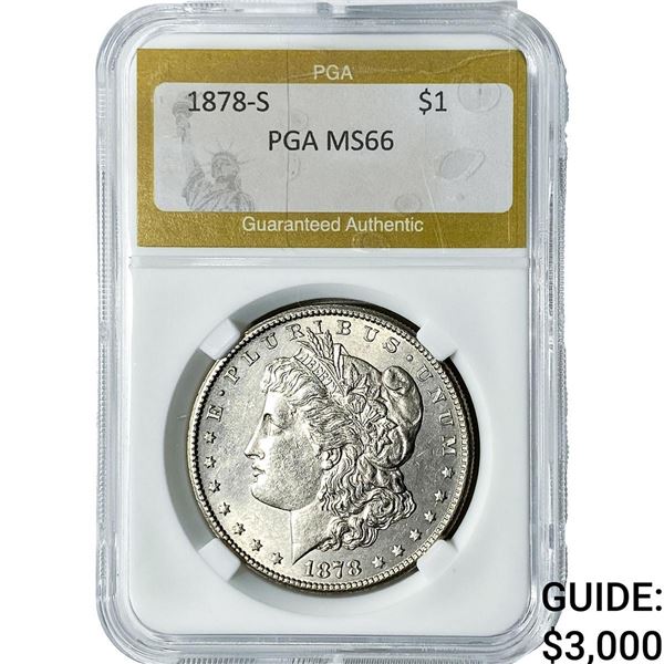 1878-S Morgan Silver Dollar PGA MS66