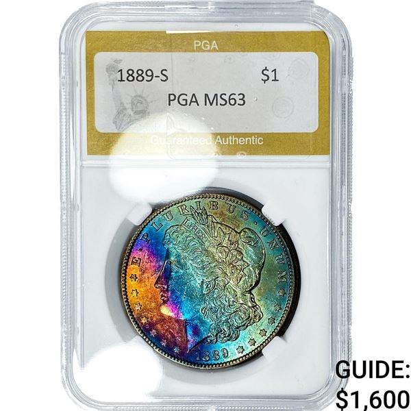 1889-S Morgan Silver Dollar PGA MS63