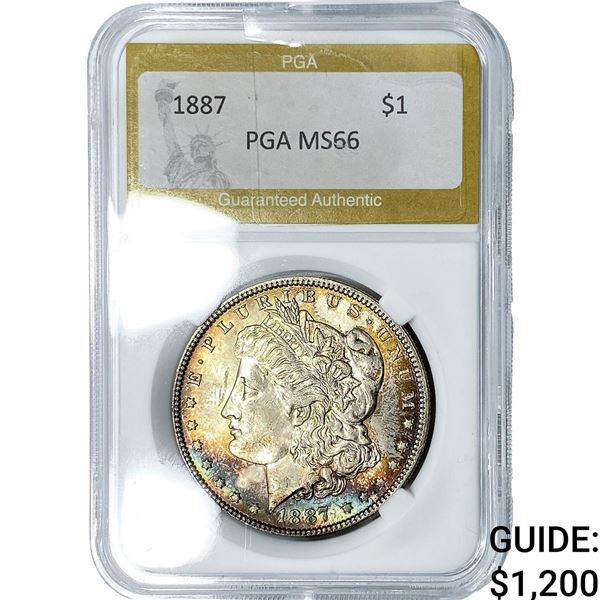 1887 Morgan Silver Dollar PGA MS66