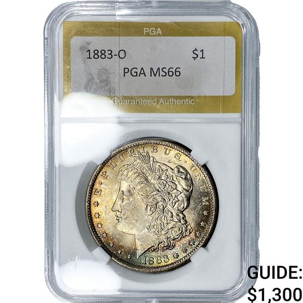 1883-O Morgan Silver Dollar PGA MS66