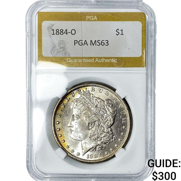 1884-O Morgan Silver Dollar PGA MS63