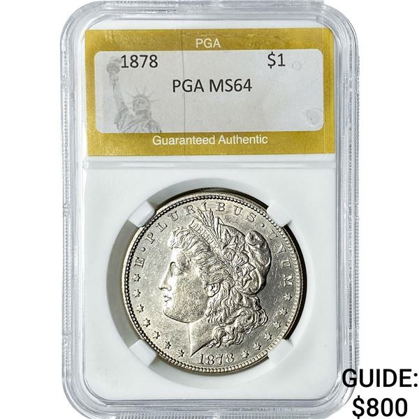 1878 Morgan Silver Dollar PGA MS64
