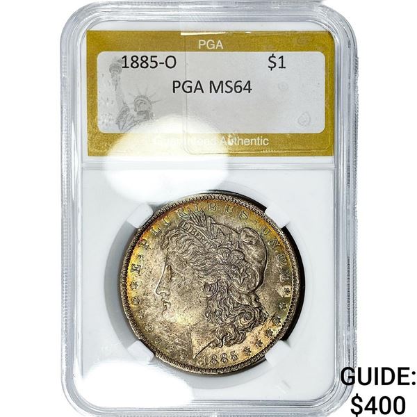 1885-O Morgan Silver Dollar PGA MS64
