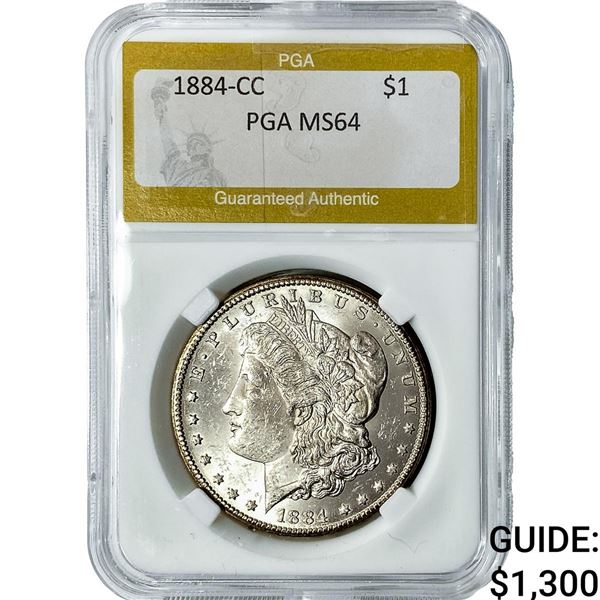 1884-CC Morgan Silver Dollar PGA MS64
