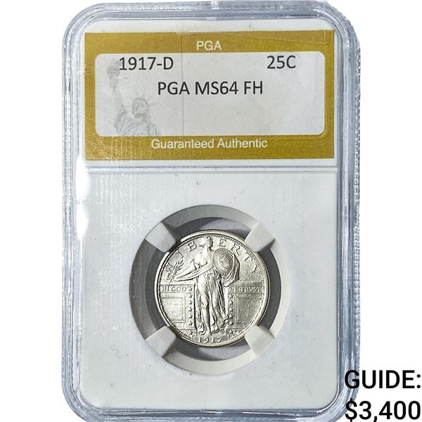 1917-D Standing Liberty Quarter PGA MS64 FH