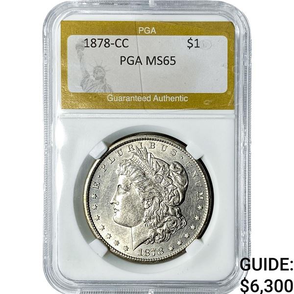 1878-CC Morgan Silver Dollar PGA MS65