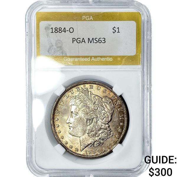 1884-O Morgan Silver Dollar PGA MS63