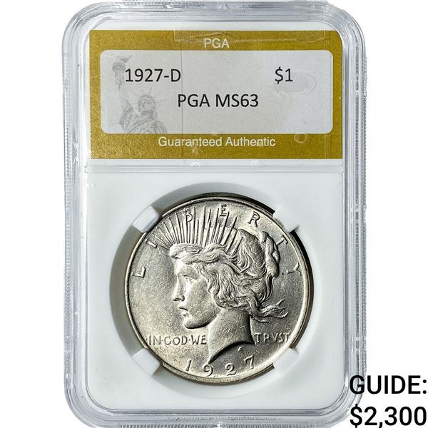 1927-D Silver Peace Dollar PGA MS63