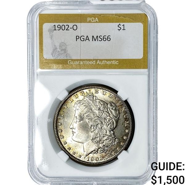 1902-O Morgan Silver Dollar PGA MS66