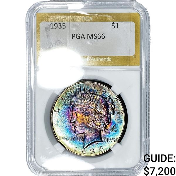 1935 Silver Peace Dollar PGA MS66