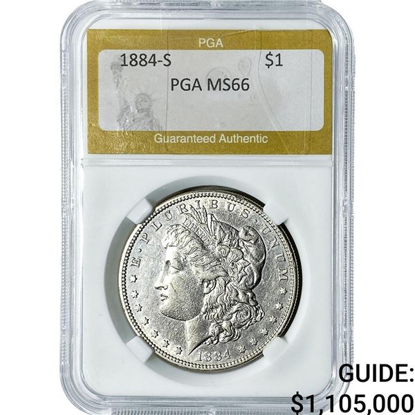 1884-S Morgan Silver Dollar PGA MS66