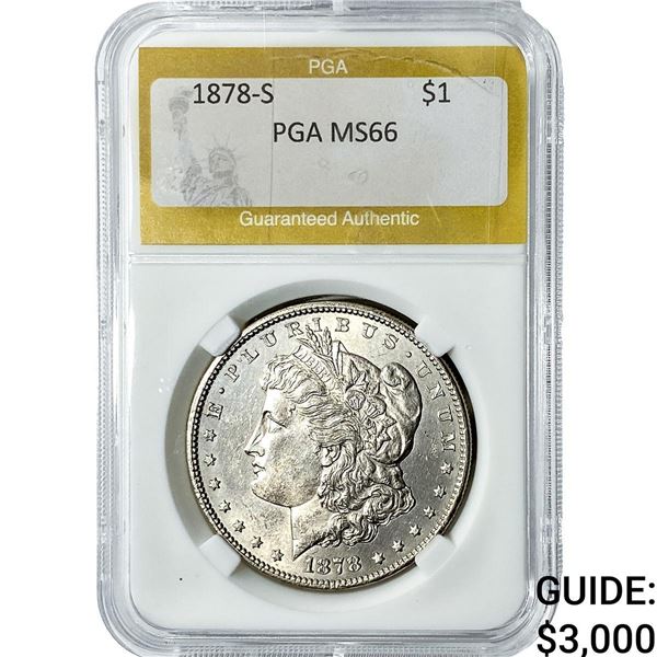 1878-S Morgan Silver Dollar PGA MS66