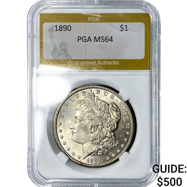 1890 Morgan Silver Dollar PGA MS64