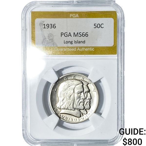 1936 Long Island Half Dollar PGA MS66