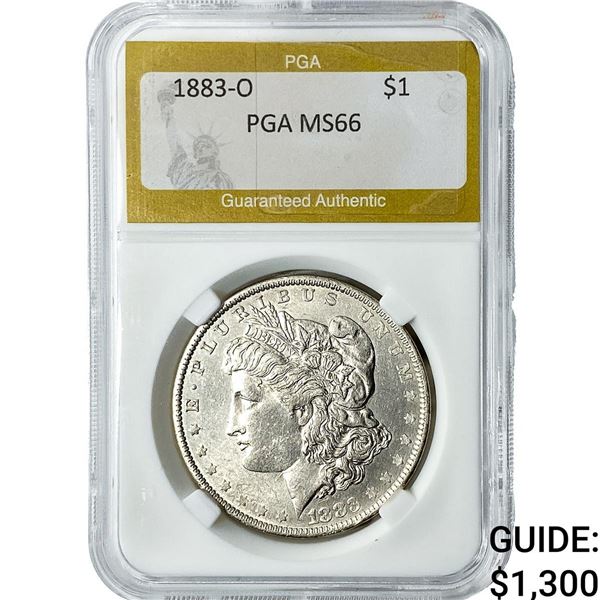 1883-O Morgan Silver Dollar PGA MS66