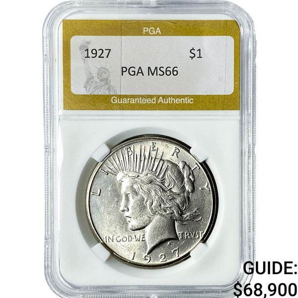 1927 Silver Peace Dollar PGA MS66