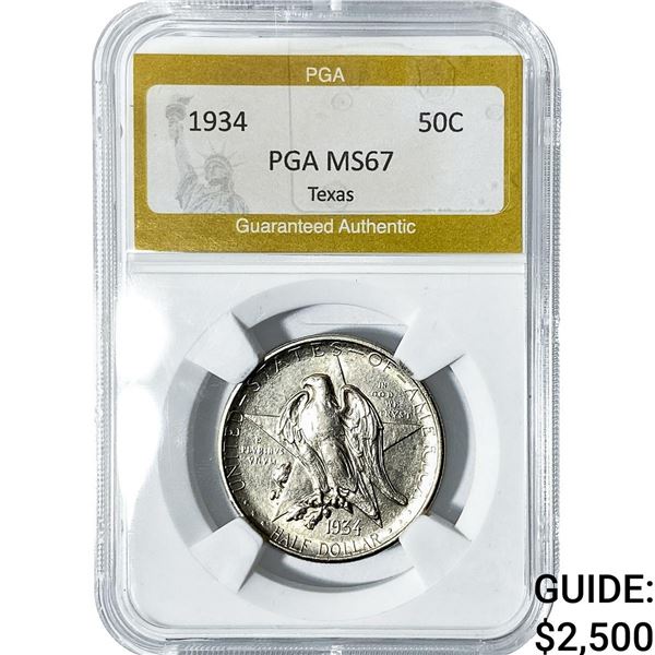 1934 Texas Half Dollar PGA MS67