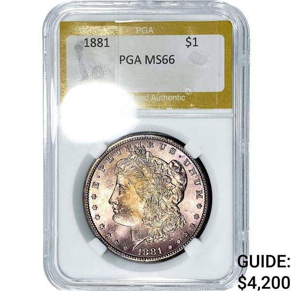 1881 Morgan Silver Dollar PGA MS66