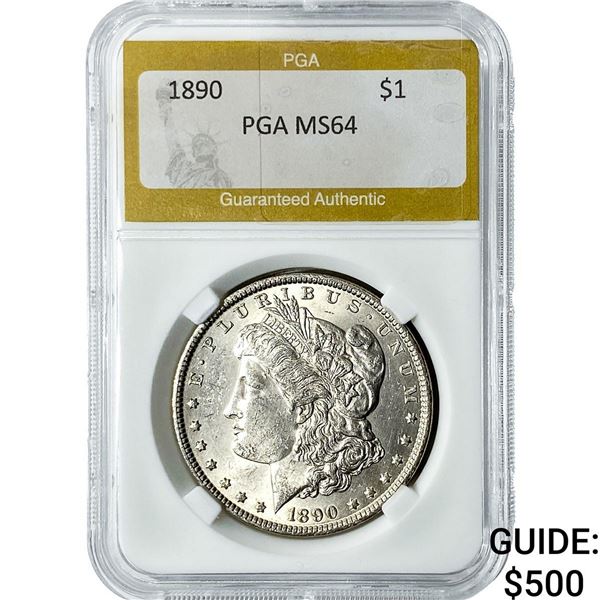 1890 Morgan Silver Dollar PGA MS64