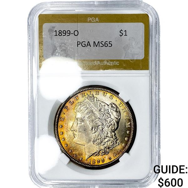 1899-O Morgan Silver Dollar PGA MS65