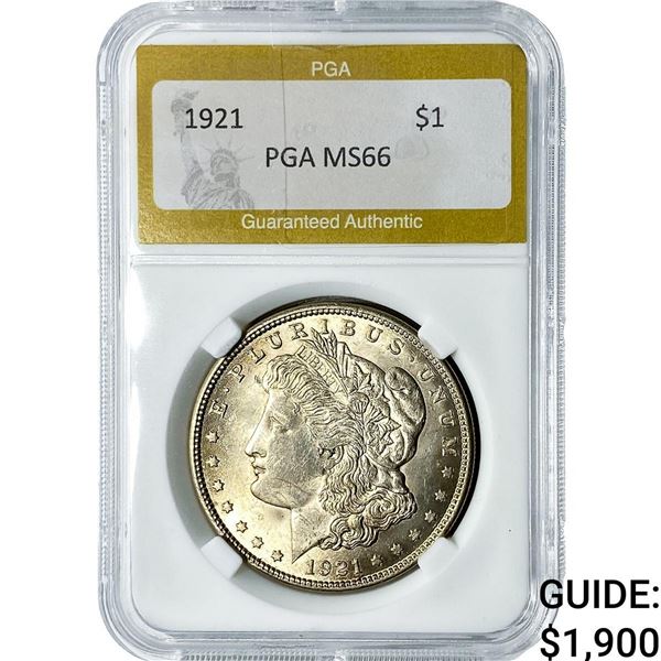 1921 Morgan Silver Dollar PGA MS66