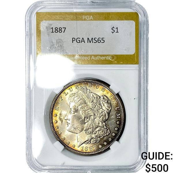 1887 Morgan Silver Dollar PGA MS65
