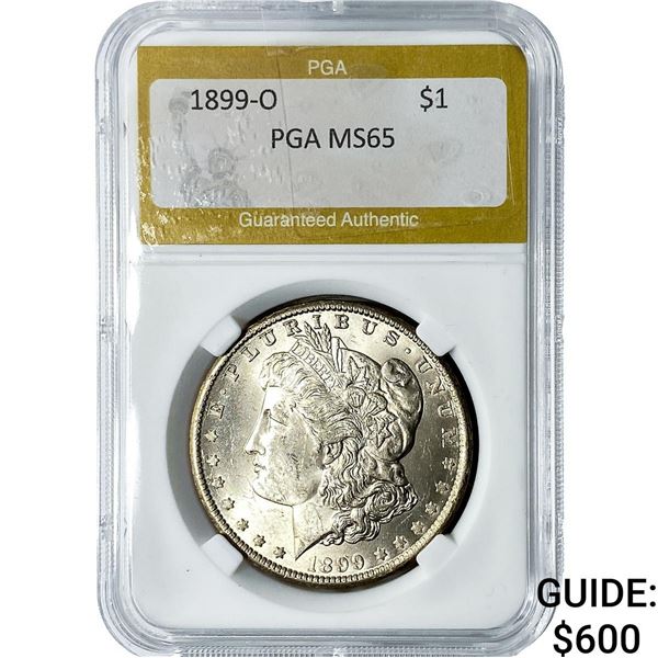 1899-O Morgan Silver Dollar PGA MS65