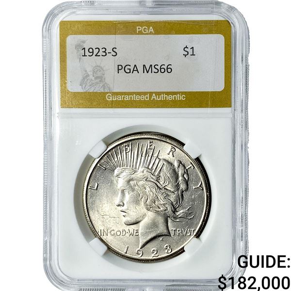 1923-S Silver Peace Dollar PGA MS66