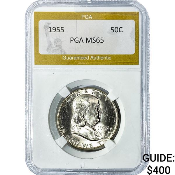 1955 Franklin Half Dollar PGA MS65