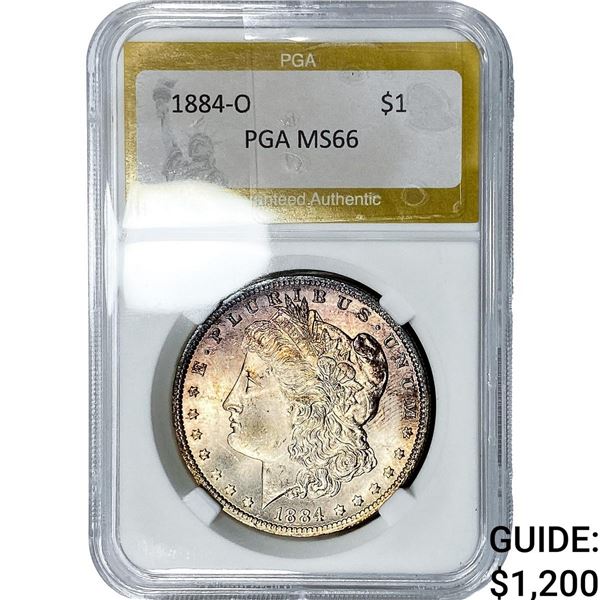 1884-O Morgan Silver Dollar PGA MS66