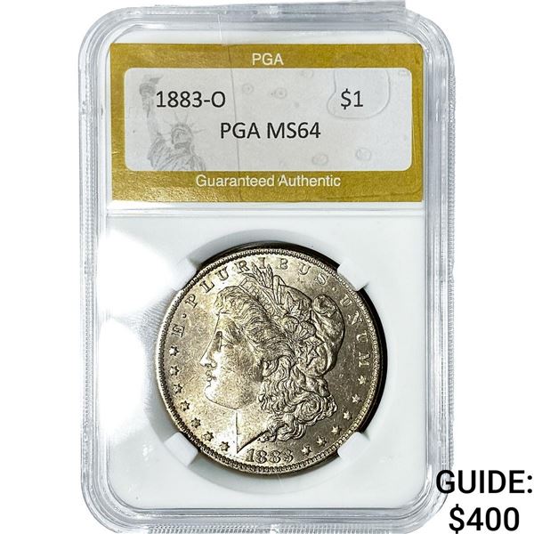 1883-O Morgan Silver Dollar PGA MS64