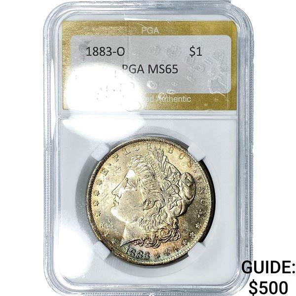 1883-O Morgan Silver Dollar PGA MS65