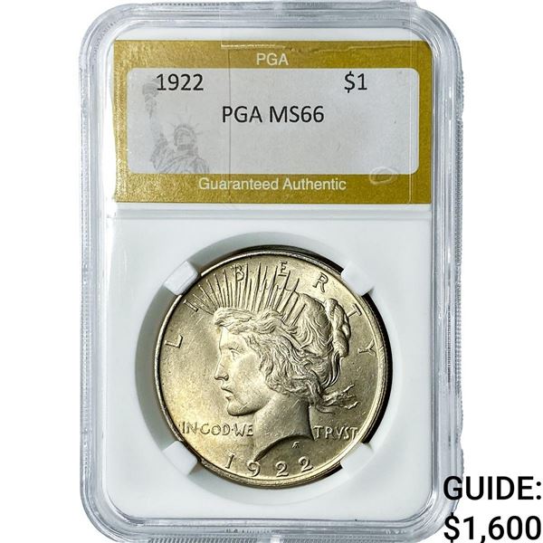 1922 Morgan Silver Dollar PGA MS66