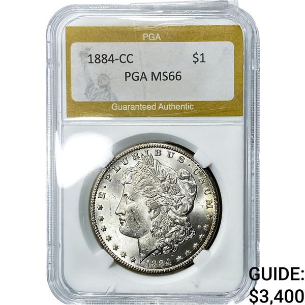 1884-CC Morgan Silver Dollar PGA MS66