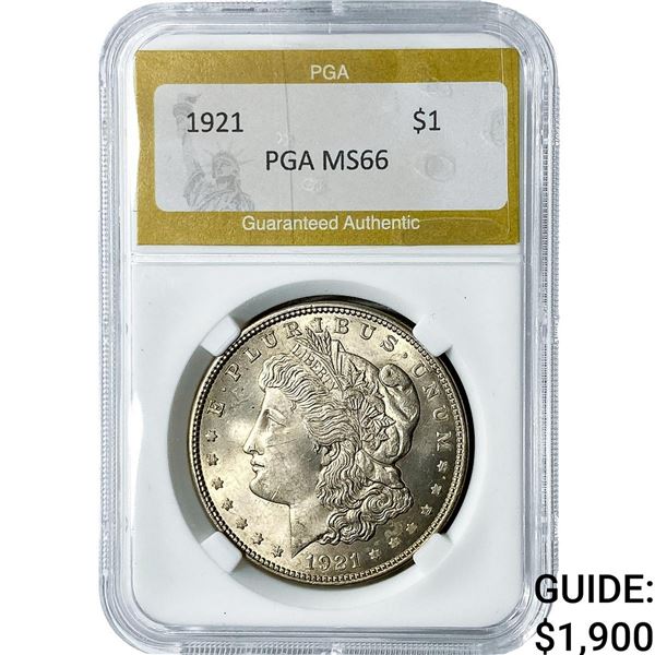 1921 Morgan Silver Dollar PGA MS66